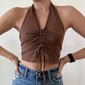 Brown Halter Top